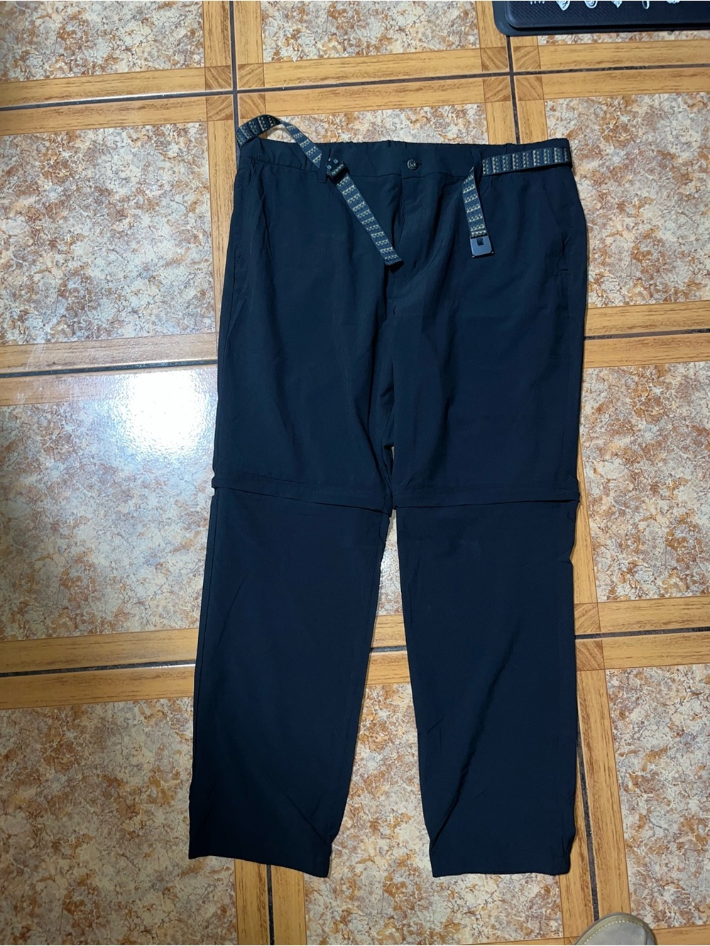 GERRY Men's Convertible Commuter Pants Relaxed Fit Belted Outdoor Hiking